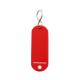 Key tag in plastic with S-type keyring (50 Pcs. packing-RED)